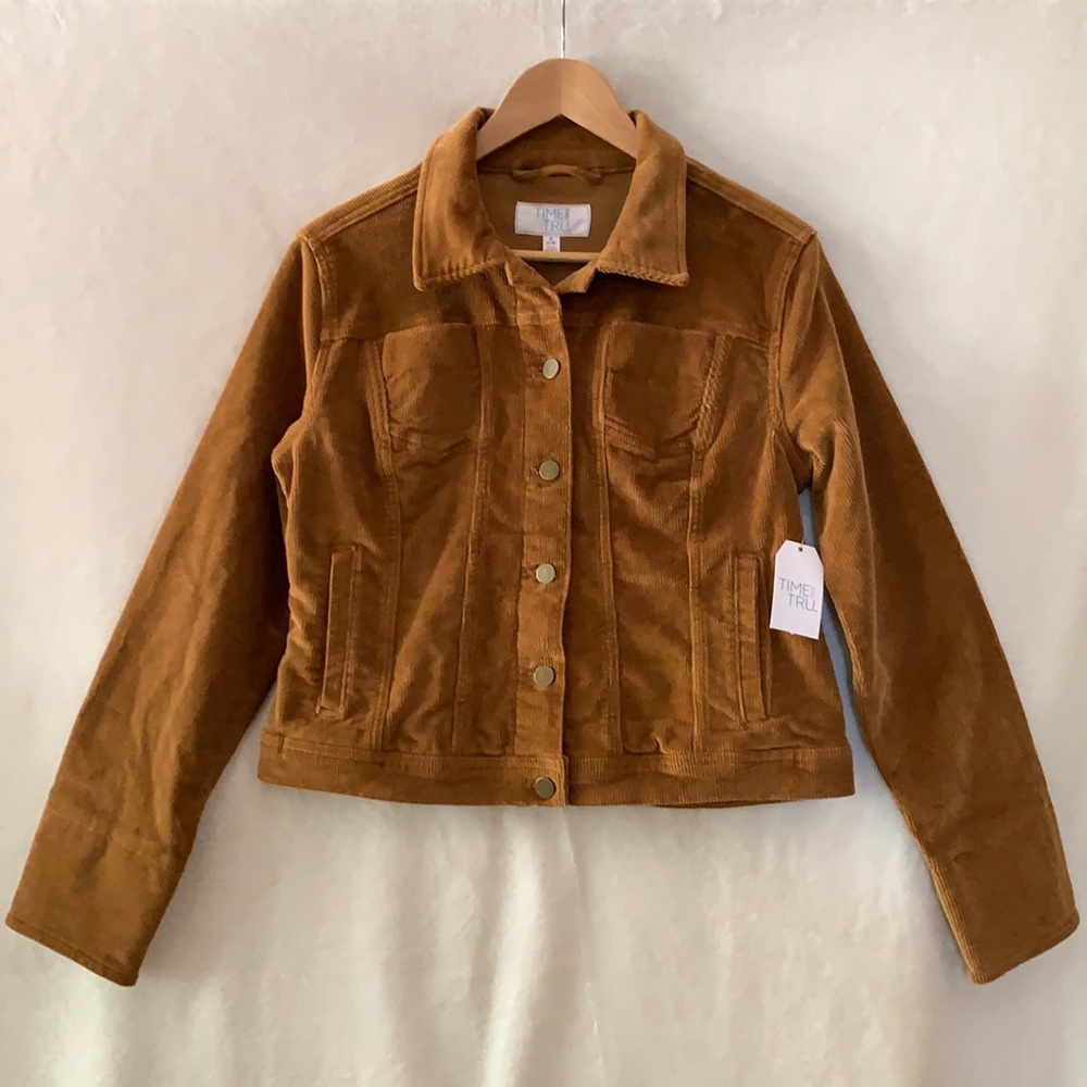 NWT🌻Time & Tru Corduroy Jacket~Chestnut S(4-6)